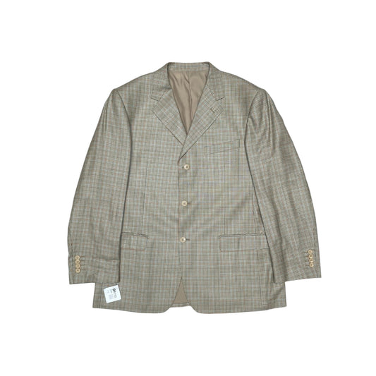 Blazer cuadrille beige