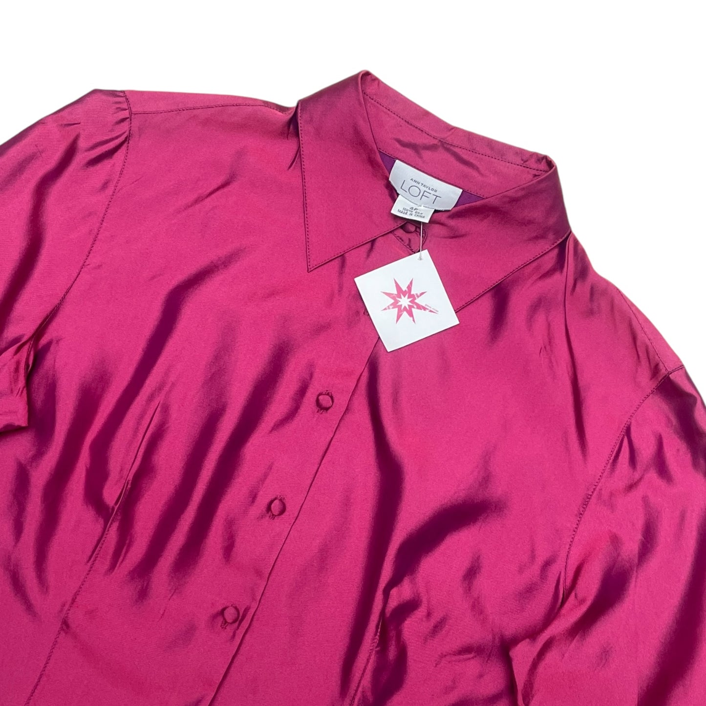 Camisa fucsia satinada