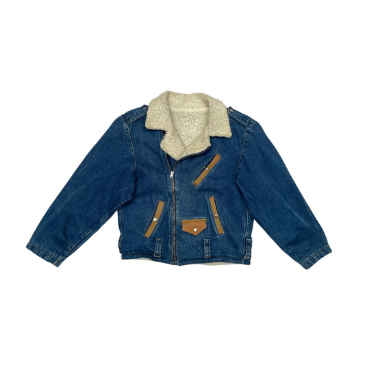 campera de jean con corderito